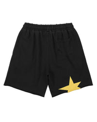 All Human 7am Shorts V2 black, plain black back with a welt pocket, back view