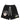 All Human 7am Shorts V2 black, sweat shorts with an All Human Div. 1 All-American 1994 collegiate print, front view