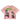 All Human Champagne Room Tee Pink, washed pink tee with green graffiti AMERICAN EXXXTASY and a photo collage, front view