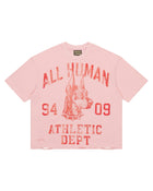 All Human College Dropout Tee Pink Wash