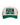All Human Coronao V2 Trucker Hat Cream/Green, cream trucker with a green brim and HUMAN patch, front view