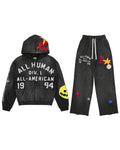 All Human Deli Set V2 Sweatsuit Black Wash