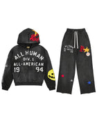 All Human Deli Set V2 Sweatsuit Black Wash