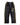 All Human El Cielo Sweatpants black wash, washed black cotton fleece pants with yellow side piping and ALL HUMAN lettering, front view