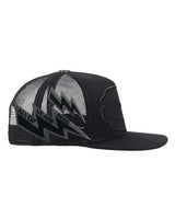 All Human Ghost V2 Trucker Hat Black, close-up of the opposite embroidered side panel