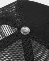 All Human Ghost V2 Trucker Hat Black, top view of the black crown