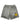 All Human Ghost V3 Shorts grey, faded sweat shorts with an old-English A, gold star and planet graphic, front view