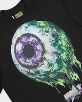 All Human Hereditary Tee Black, close-up of the eyeball print