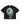 All Human Hereditary Tee Black, black tee with a dripping green and purple eyeball graphic, front view