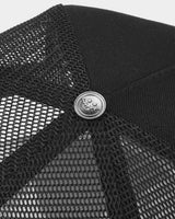 All Human King V2 Trucker Hat Black, top view of the black crown