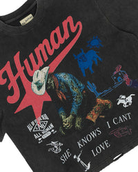 All Human Love Me, Hate Me Tee Black