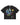 All Human Requiem For A Dream Tee black, washed cotton tee with a dreamworld collage of pill-shaped balloons and a smiling sun, front view