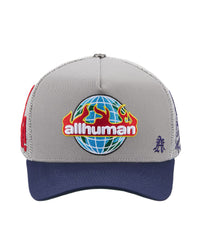 All Human Silo Trucker Hat Grey/Purple