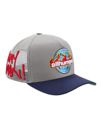 All Human Silo Trucker Hat Grey/Purple