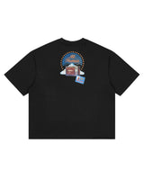 All Human Spahn Ranch Tee black, smaller medallion graphic across the upper back, back view