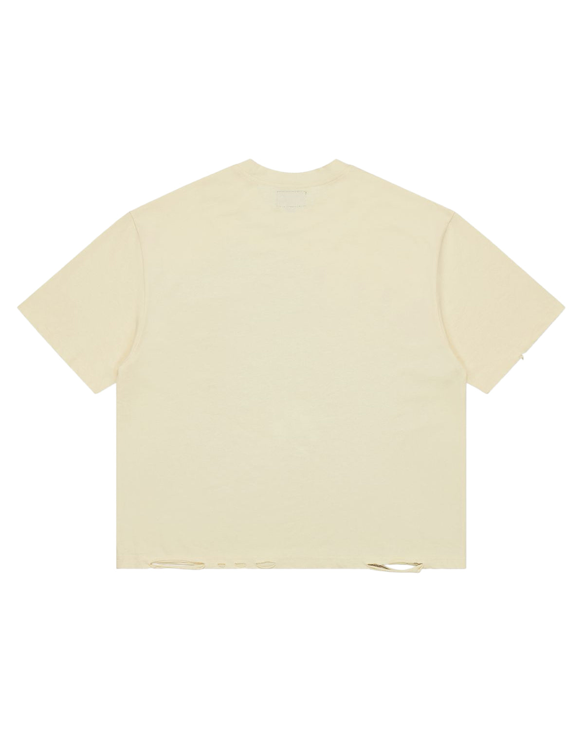 All Human The Fade Tee cream, plain back view