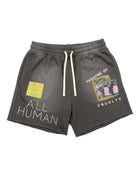 All Human V Bucks Shorts Charcoal Wash