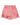 All Human Yosemite Shorts V2 pink, tie-dyed sweat shorts with multicolour puff all human studios lettering, front view