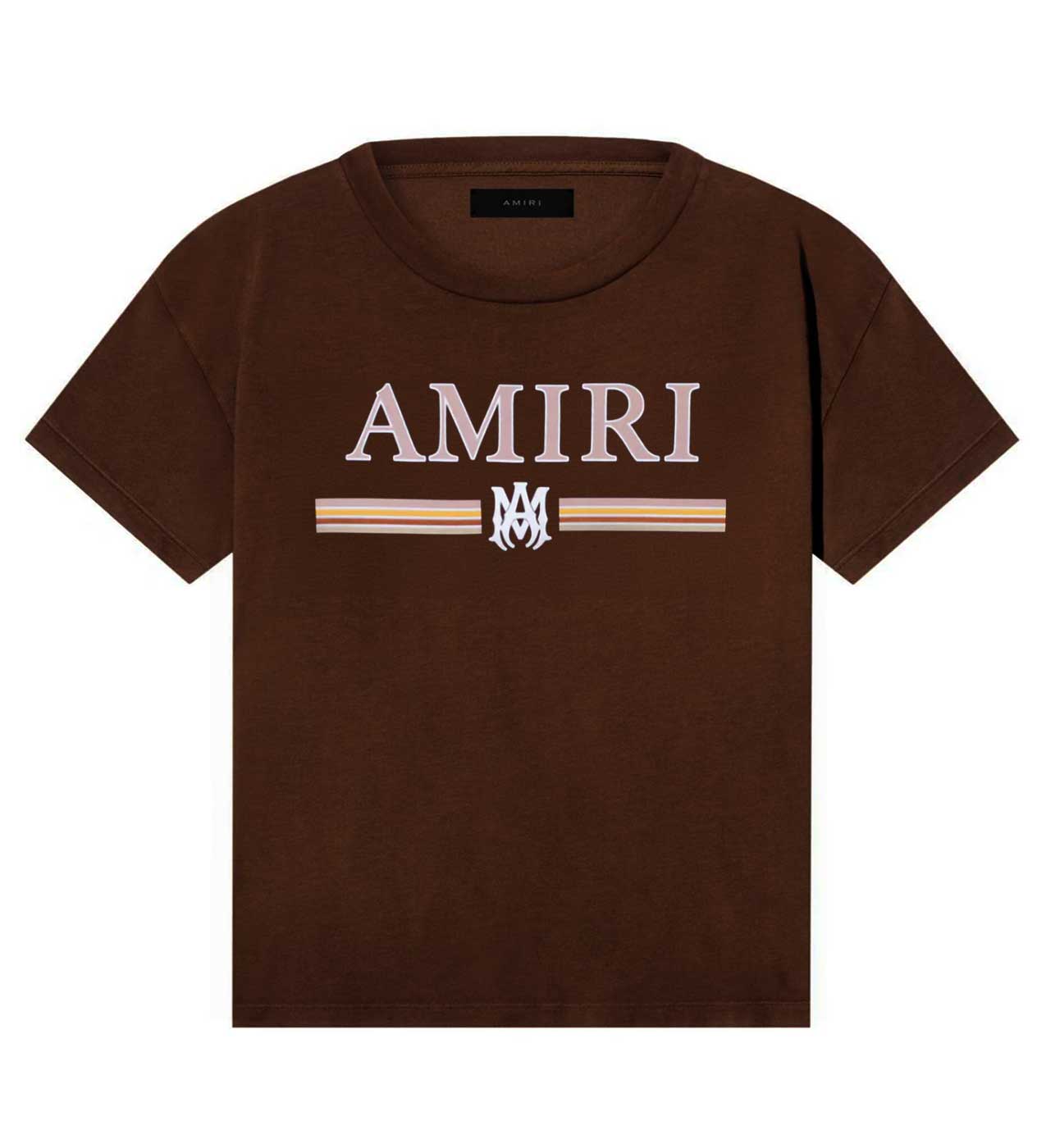 Amiri MA Bar Tee Brown front