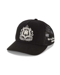 Amiri MA Crest Trucker Hat Black