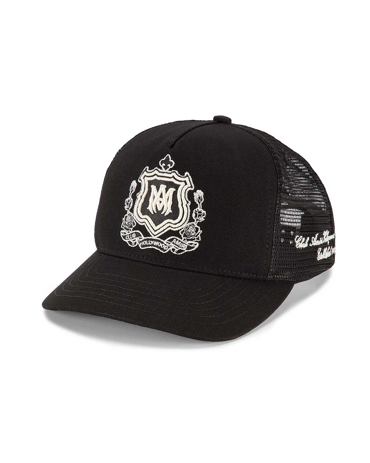 Amiri MA Crest Trucker Hat Black