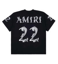 Amiri Oversized 22 Tee Black back view