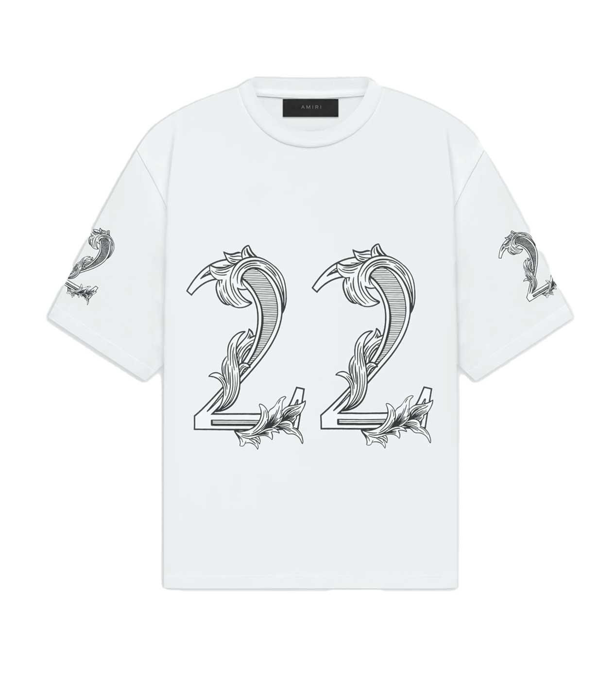 Amiri Oversized 22 Tee White front view