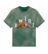 Amiri Tiger Tee Green Front View