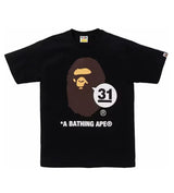 Bape 31St Anniversary Ape Head Tee Black