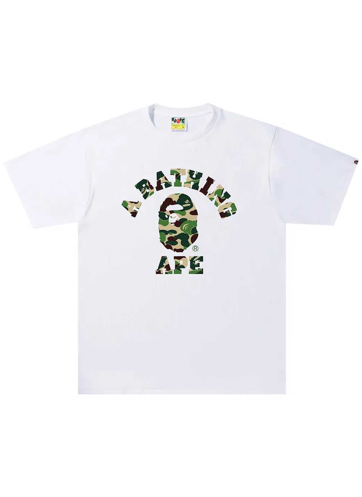 Bape ABC Camo College Tee White/Green