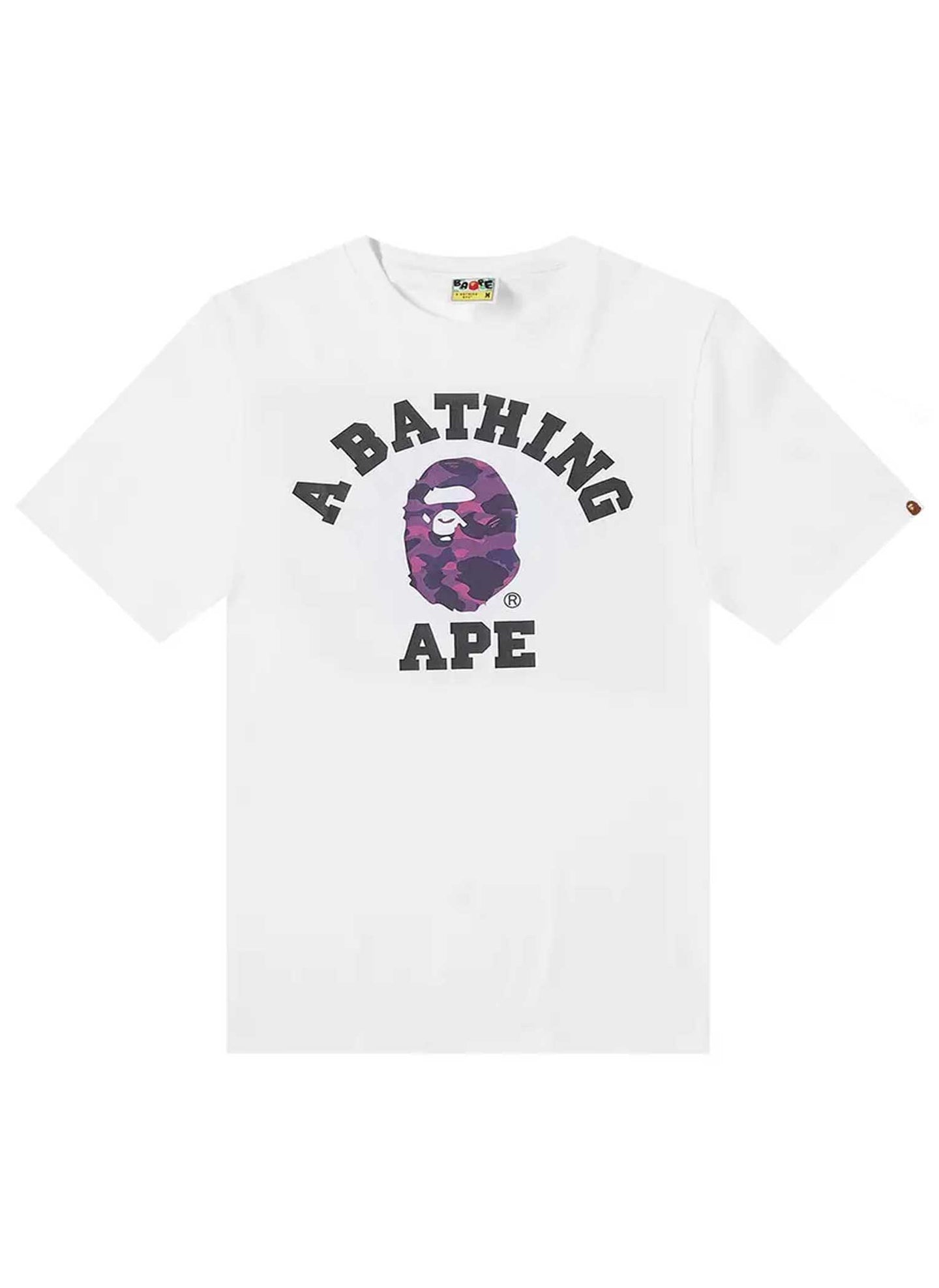 Bape ABC Camo College Tee White/Purple