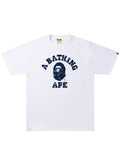 Bape ABC Camo College Tee White/Navy