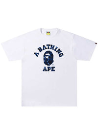 Bape ABC Camo College Tee White/Navy