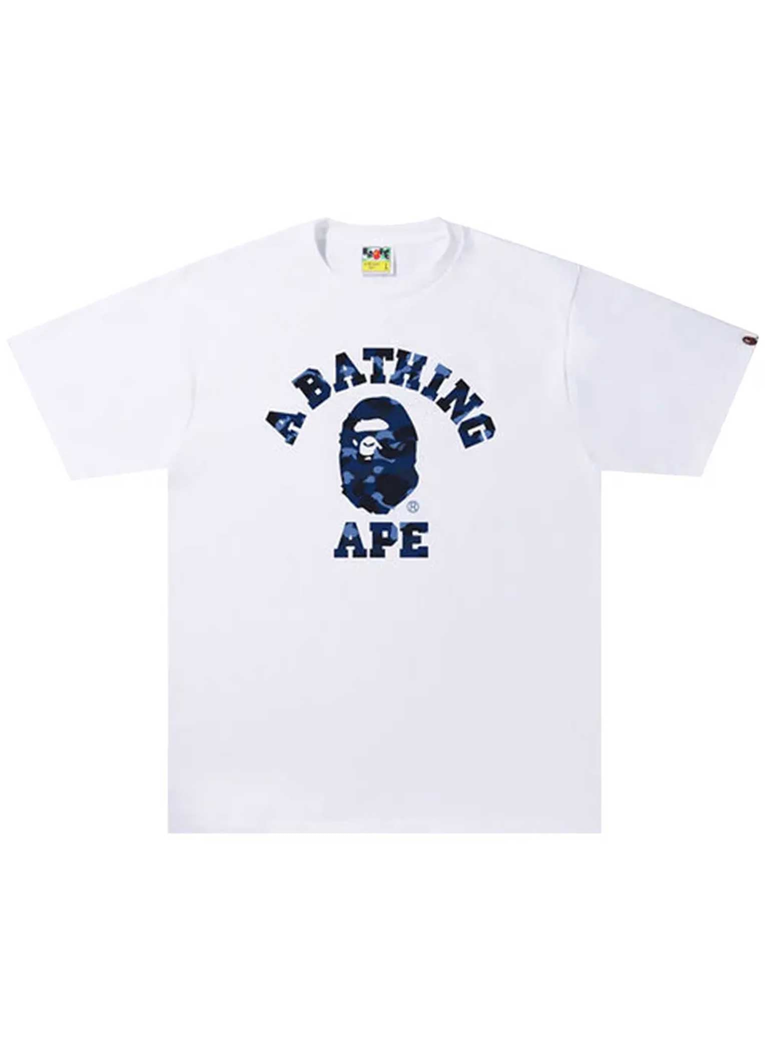 Bape ABC Camo College Tee White/Navy