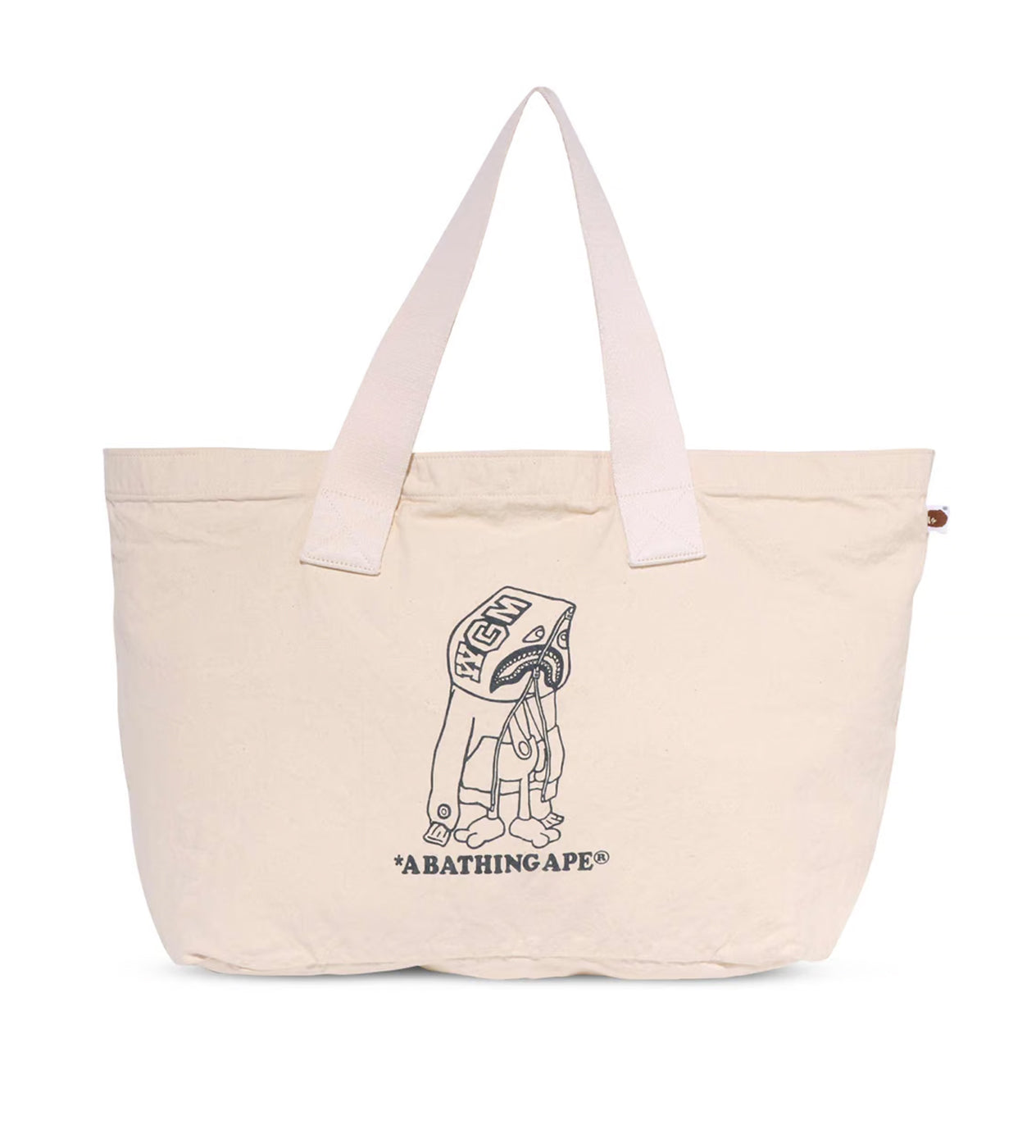 Bape Baby Milo Shark Tote Bag Ivory