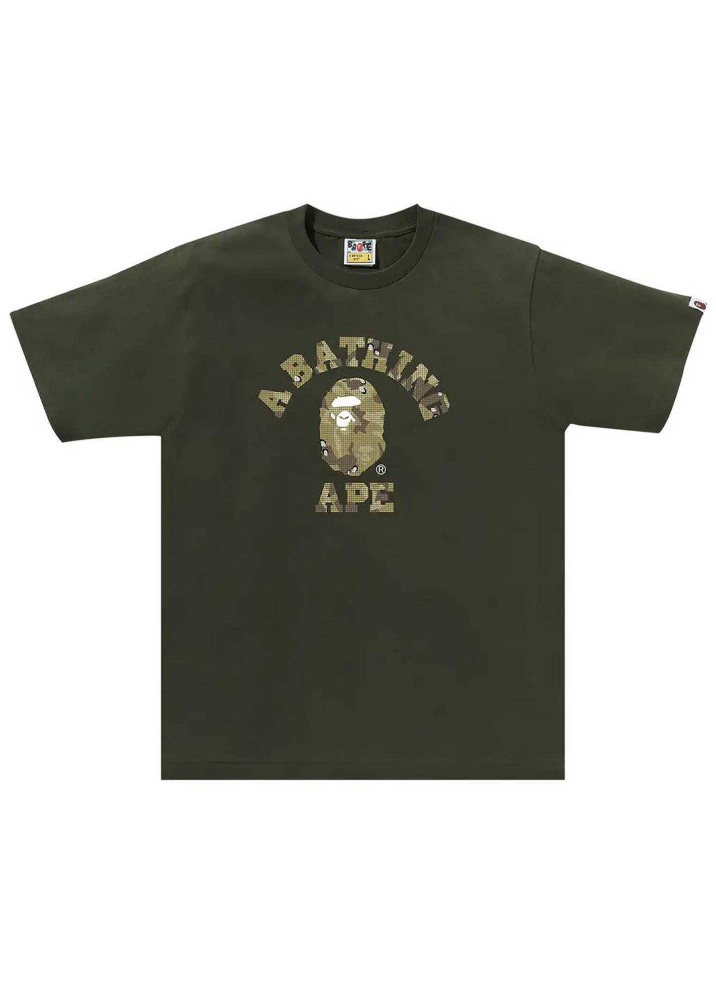 Bape Bitmap College Tee Olive Drab