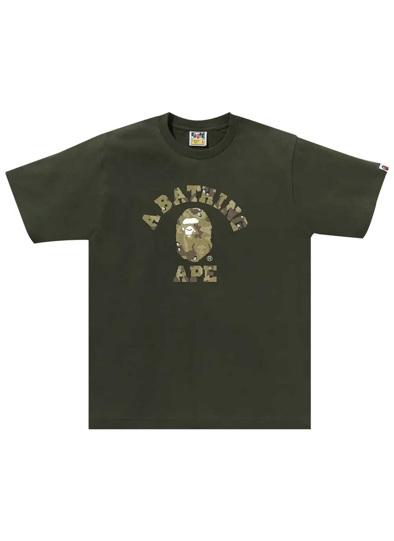 Bape Bitmap College Tee Olive Drab