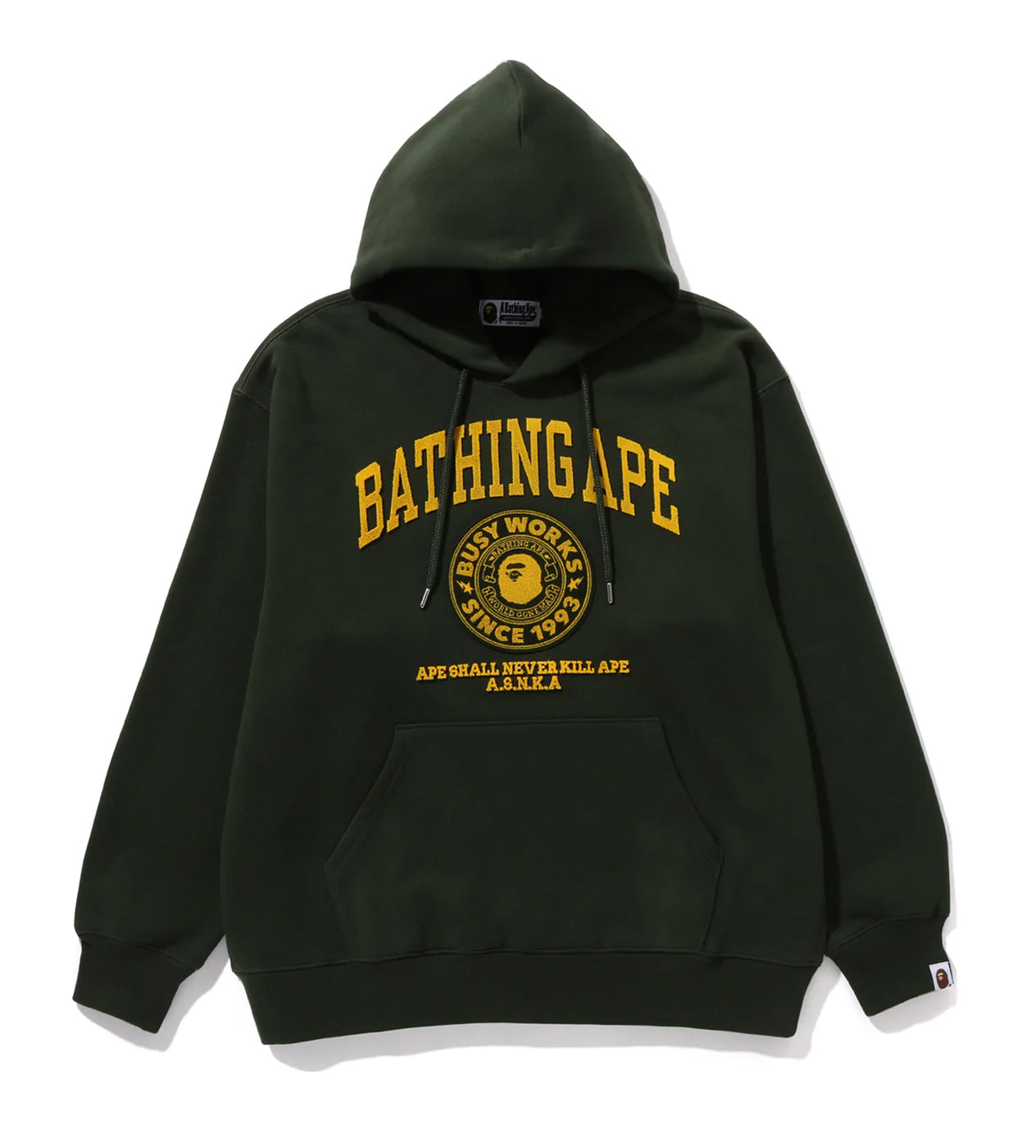 Bape College Graphic Pullover Hoodie Green