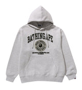 Bape College Graphic Pullover Hoodie Grey