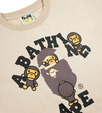 Bape College Milo Tee Beige