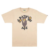 Bape College Milo Tee Beige