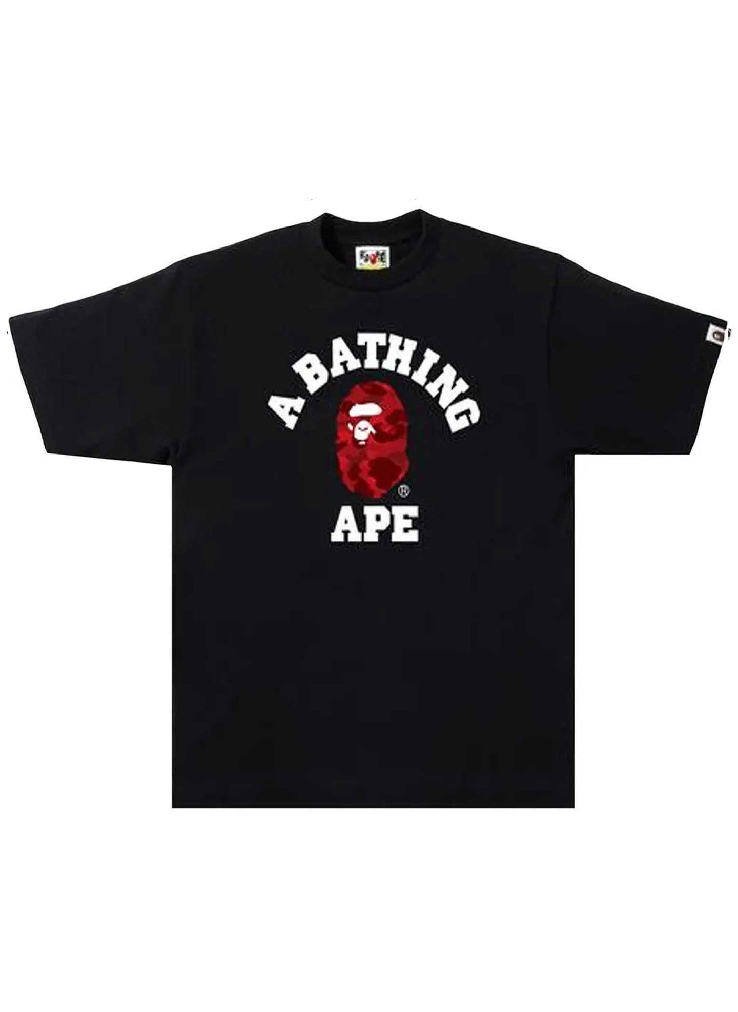 Bape Color Camo College Tee Black/Red
