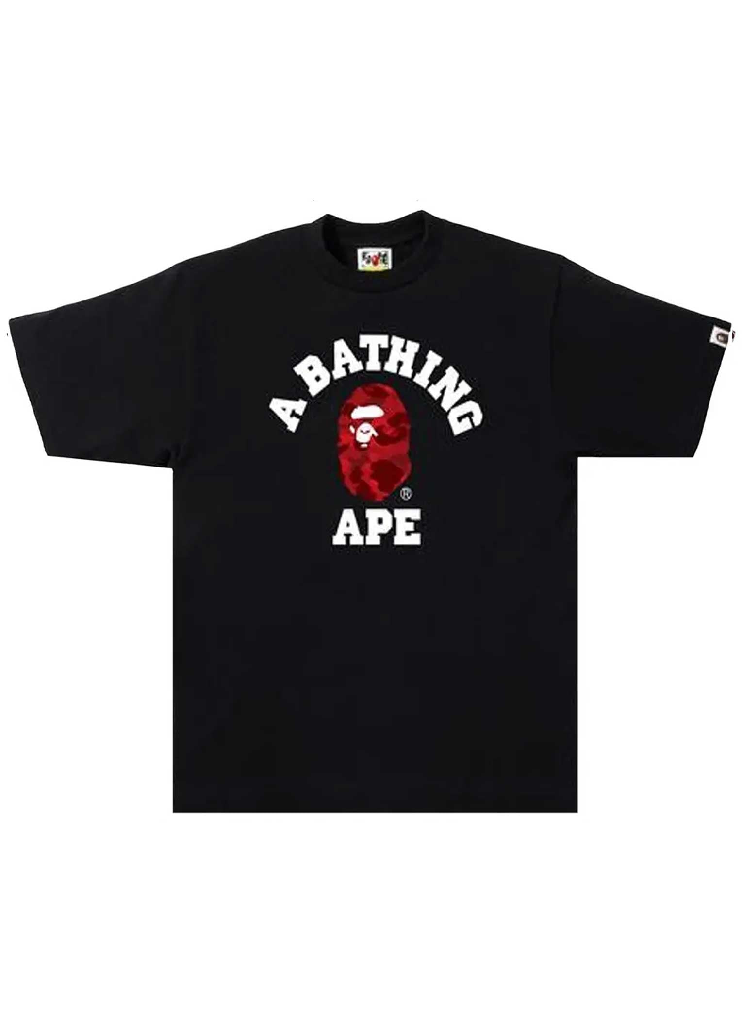 Bape Color Camo College Tee Black/Red