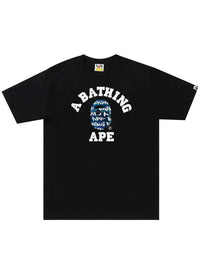 Bape Graffiti Check College Tee Black/Blue