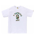 Bape Liquid Camo College Tee White/Olive