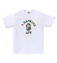 Bape Liquid Camo College Tee White/Olivedrab