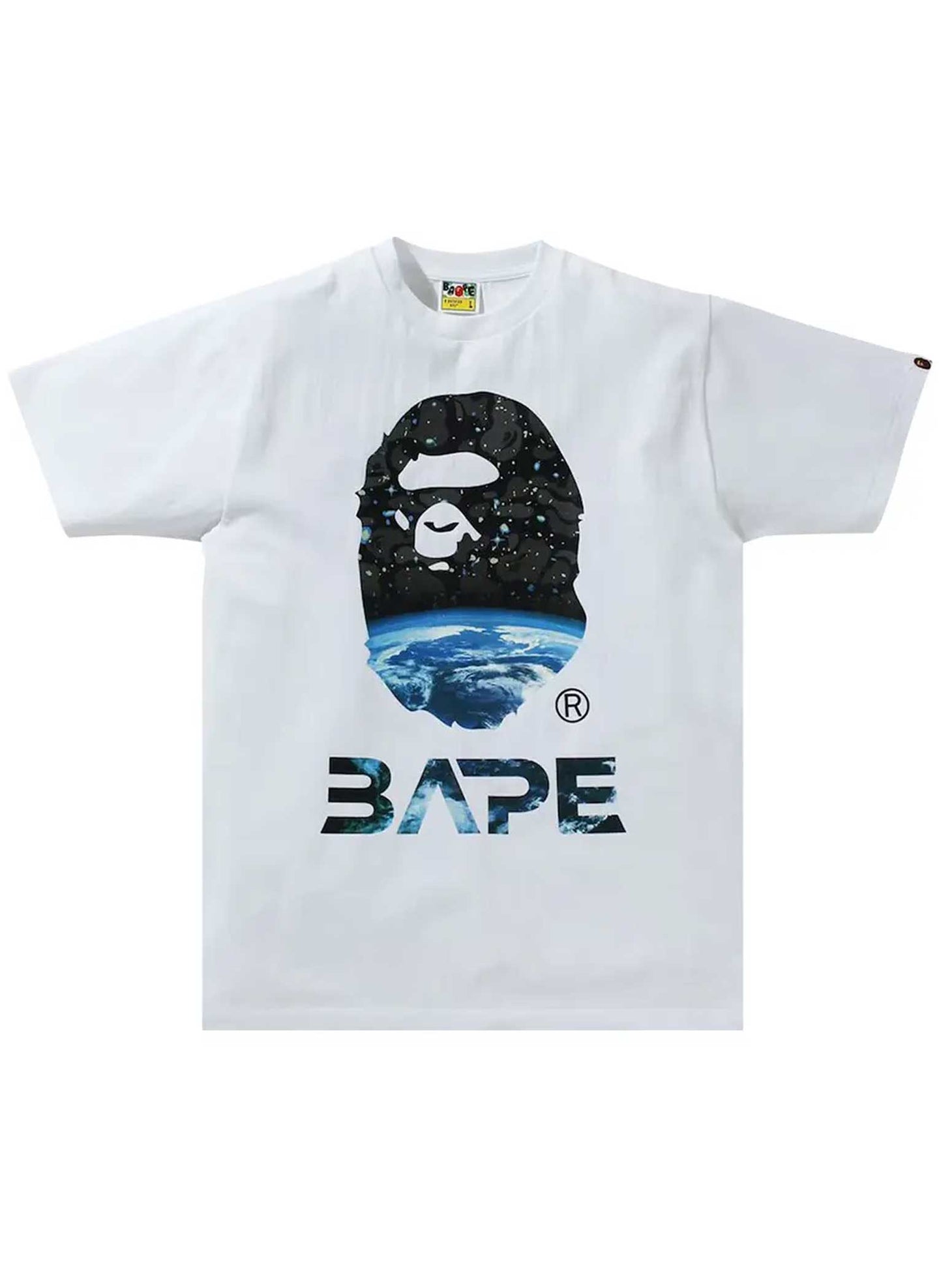 Bape Space Camo Ape Head Tee White