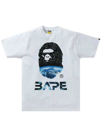 Bape Space Camo Ape Head Tee White