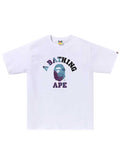 Bape Tie Dye College Tee White/Black