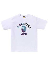 Bape Tie Dye College Tee White/Black